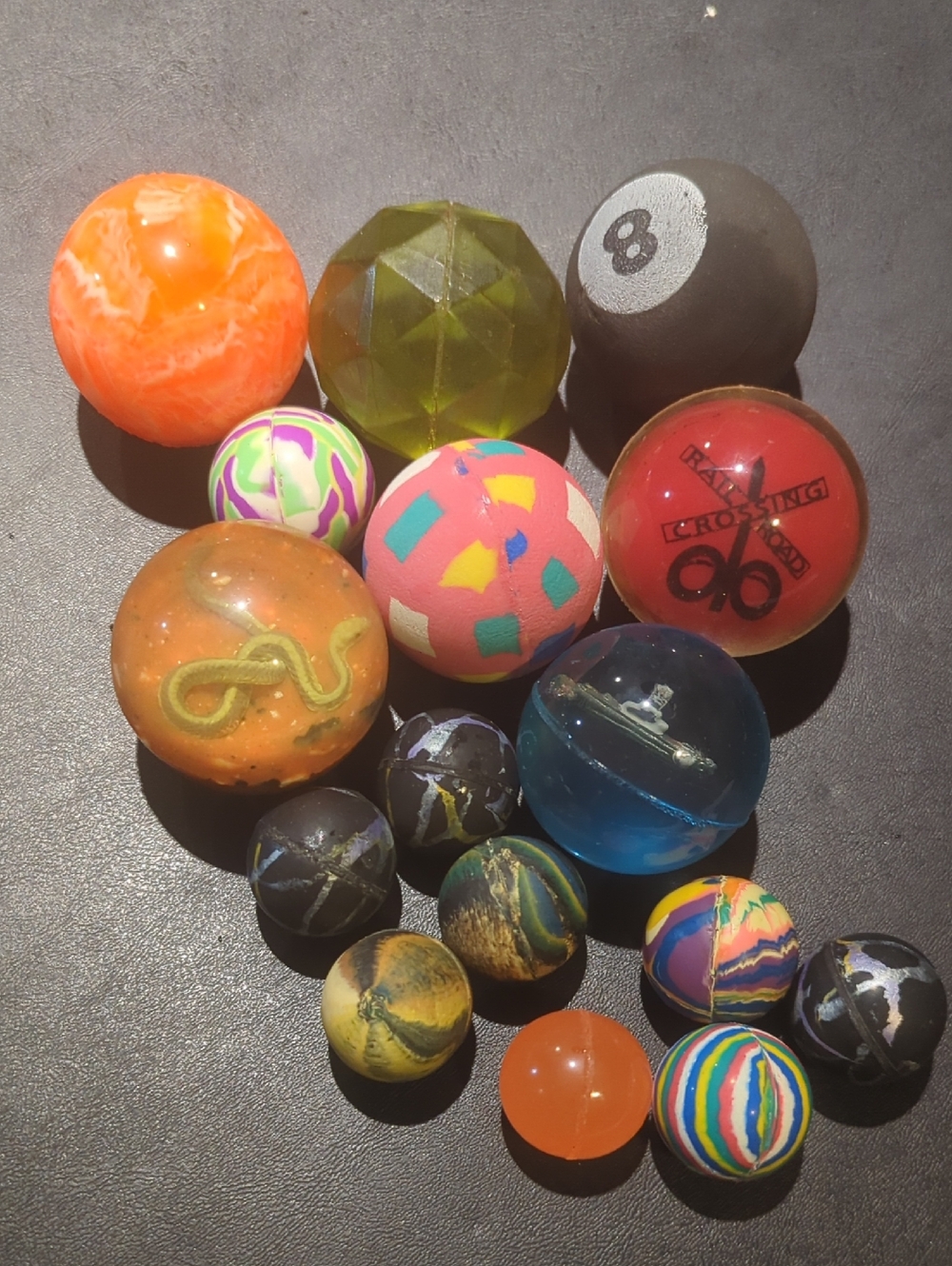 Some Unique, 16 Assorted Bouncy Balls Multi-Color